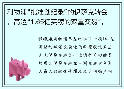 利物浦“批准创纪录”的伊萨克转会，高达“1.65亿英镑的双重交易”，与芬威体育集团“接近”并“安排体检”